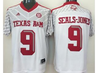 Texas A&M Aggies 9 Ricky Seals-Jones College Football Jersey White