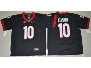 Georgia Bulldogs 10 Jacob Eason College Football Jersey Black