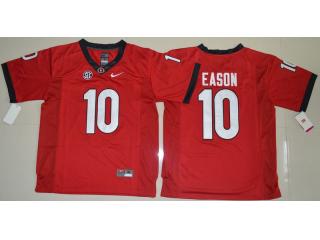 Georgia Bulldogs 10 Jacob Eason College Football Jersey Red