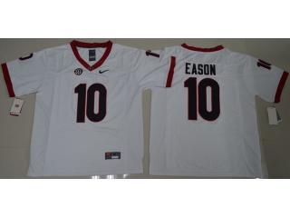 Georgia Bulldogs 10 Jacob Eason College Football Jersey White