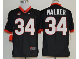 Georgia Bulldogs 34 Herchel Walker College Football Jersey Black