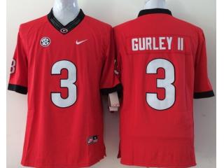 Georgia Bulldogs 3 Todd Gurley II College Football Jersey Red