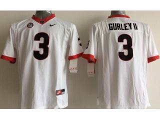 Georgia Bulldogs 3 Todd Gurley II College Football Jersey White