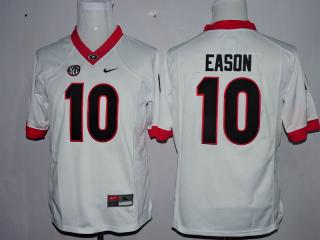 Youth Georgia Bulldogs 10 Jacob Eason College Football Jersey White