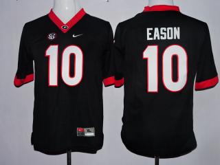 Youth Georgia Bulldogs 10 Jacob Eason College Football Jersey Black