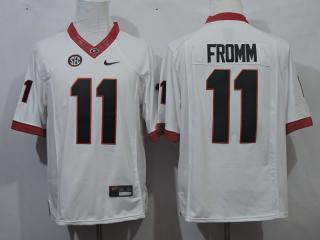 Georgia Bulldogs 11 Jake Fromm College Football Jersey White