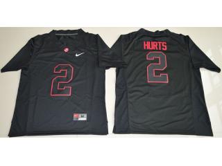 Alabama Crimson Tide 2 Jalen Hurts College Football Jersey Blackout