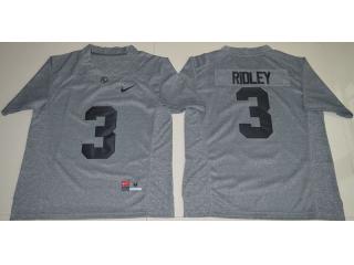 Alabama Crimson Tide 3 Calvin Ridley College Football Jersey Gridiron Gray