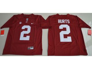 Alabama Crimson Tide 2 Jalen Hurts College Football Jersey Red