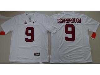 Alabama Crimson Tide 9 Bo Scarbrough College Football Jersey White