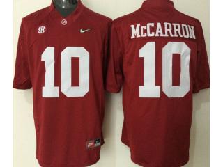Alabama Crimson Tide 10 AJ McCarron College Football Jersey Red Diamond Edition