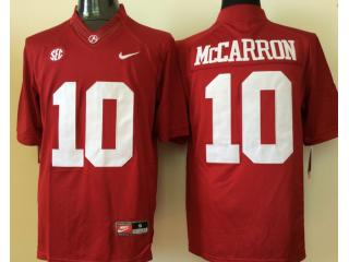 Alabama Crimson Tide 10 AJ McCarron College Football Jersey Red