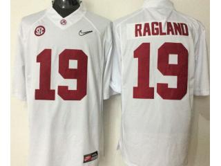 Alabama Crimson Tide 19 Reggie Ragland College Football Jersey White Diamond Edition