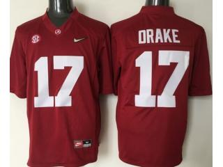 Alabama Crimson Tide 17 Kenyan Drake College Football Jersey Red Diamond Edition