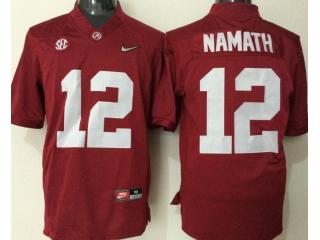 Alabama Crimson Tide 12 Joe Namath College Football Jersey Red Diamond Edition