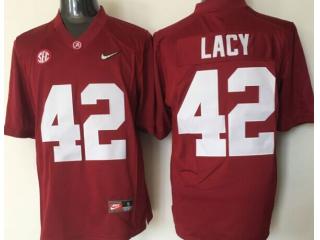 Alabama Crimson Tide 42 Eddie Lacy College Football Jersey Red Diamond Edition