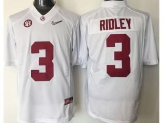 Alabama Crimson Tide 3 Calvin Ridley College Football Jersey White Diamond Edition