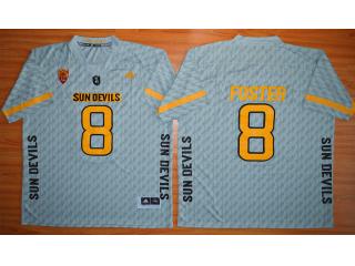 Arizona State Sun Devils 8 D.J. Foster College Football Jersey Gray