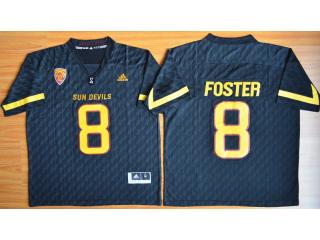 Arizona State Sun Devils 8 D.J. Foster College Football Jersey Black