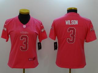 Women Seattle Seahawks 3 Russell Wilson Football Jersey Legend Red