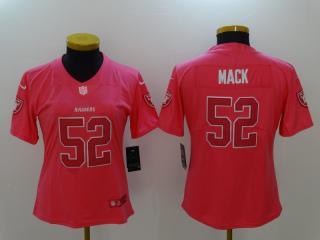 Women Oakland Raiders 52 Khalil Mack Football Jersey Legend Red
