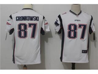 Youth New England Patriots 87 Rob Gronkowski Football Jersey White
