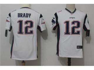 Youth New England Patriots 12 Tom Brady Football Jersey White