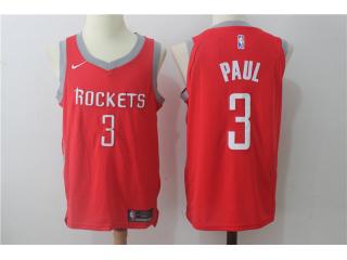 2017-2018 Nike Houston Rockets 3 Chris Paul Basketball Jersey Red Player Edition