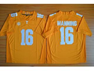 Tennessee Volunteers 16 Peyton Manning Coolege Football Jersey Yellow