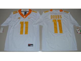 Tennessee Volunteers 11 Joshua Dobbs Coolege Football Jersey White