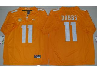 Tennessee Volunteers 11 Joshua Dobbs Coolege Football Jersey Yellow