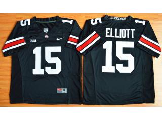 Ohio State Buckeyes 15 Ezekiel Elliott College Football Jersey Black