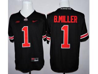 Ohio State Buckeyes 1 Braxton Miller College Football Jersey Black Red Word
