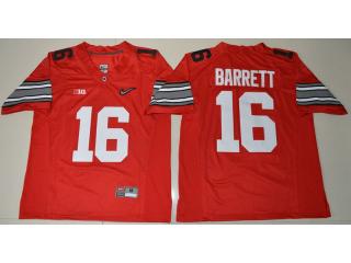 Ohio State Buckeyes 16 J.T. Barrett College Football Jersey Red Diamond Quest