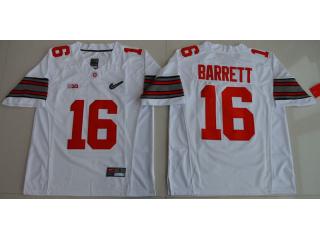Ohio State Buckeyes 16 J.T. Barrett College Football Jersey White Diamond Quest