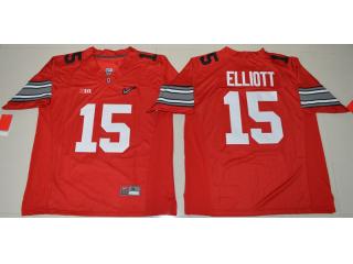 Ohio State Buckeyes 15 Ezekiel Elliott College Football Jersey Red Diamond Quest