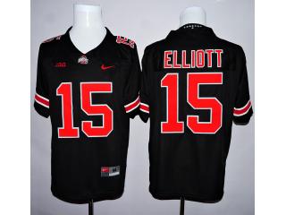 Ohio State Buckeyes 15 Ezekiel Elliott College Football Jersey Black