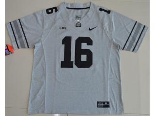 Ohio State Buckeyes 16 J.T. Barrett College Football Jersey Gridion Grey II