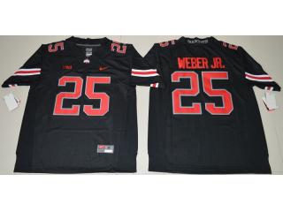 Ohio State Buckeyes 25 Mike Weber College Football Jersey Black