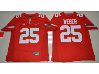 Ohio State Buckeyes 25 Mike Weber College Football Jersey Red