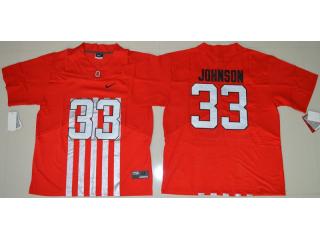 Ohio State Buckeyes 33 Pete Johnson College Football Alternate Elite Jersey Red