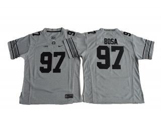 Women Ohio State Buckeyes 97 Joey Bosa College Football Jersey Gridion Grey