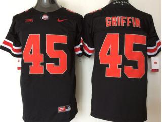 Ohio State Buckeyes 45 Archie Griffin College Football Jersey Black