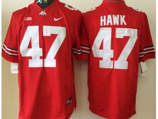 Ohio State Buckeyes 47 AJ Hawk College Football Jersey Red