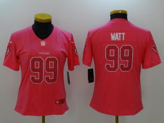 Women Houston Texans 99 JJ Watt Football Jersey Legend Red