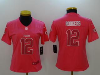 Women Green Bay Packers 12 Aaron Rodgers Football Jersey Legend Red
