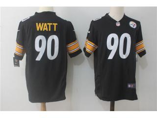 Pittsburgh Steelers 90 T.J. Watt Football Jersey Black Fan Edition