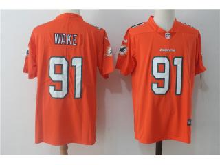 Miami Dolphins 91 Cameron Wake Football Jersey Legend Orange