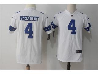 Youth Dallas Cowboys 4 Dak Prescott Football Jersey White