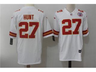 Kansas City Chiefs 27 Kareem Hunt Football Jersey White Fan Edition
